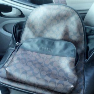 Mens leather coach backpack